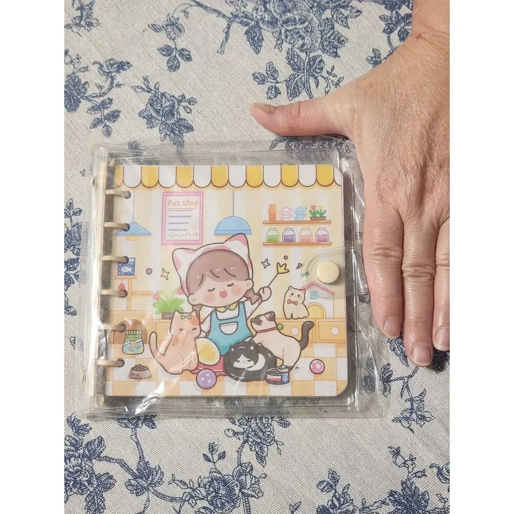 Mini Notebook Kawaii Girl Character Pet Shop Keychain Journal A6